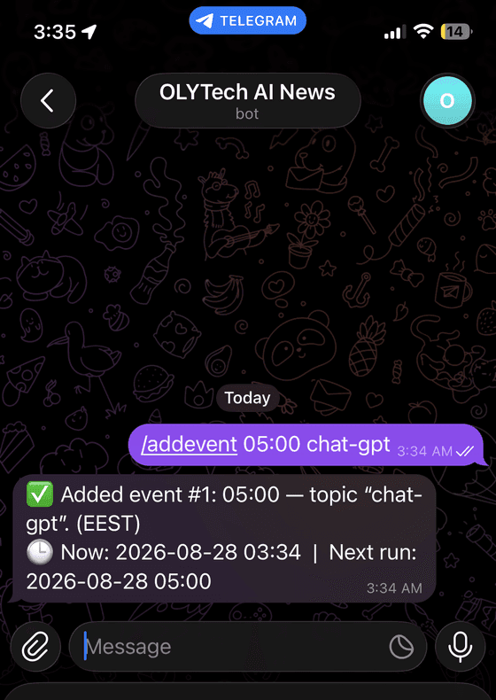 Follow one topic — on its own schedule